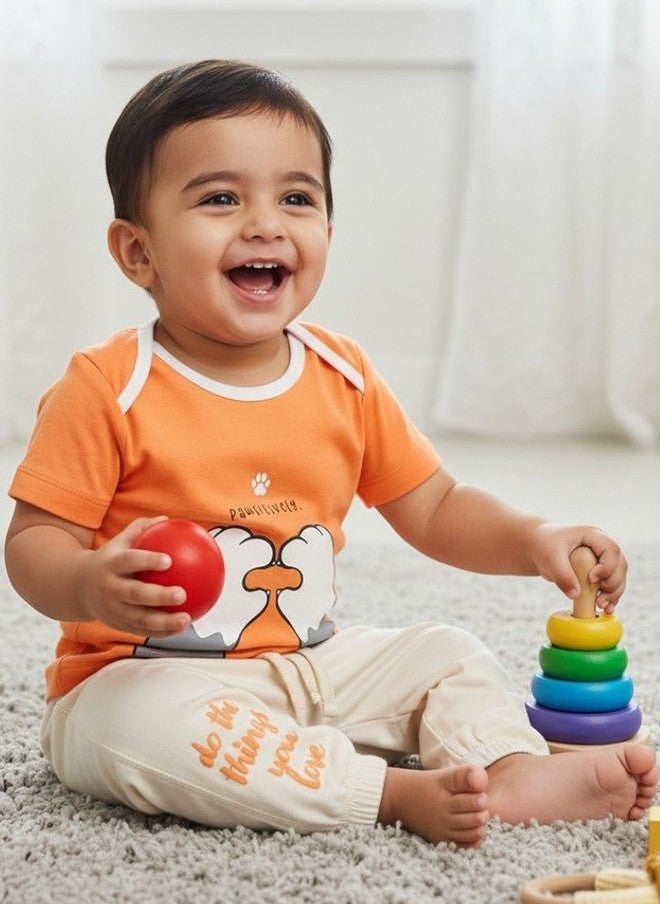 BONTOTS Boys Organic Cotton T-shirt with Graphic Print - Image 1
